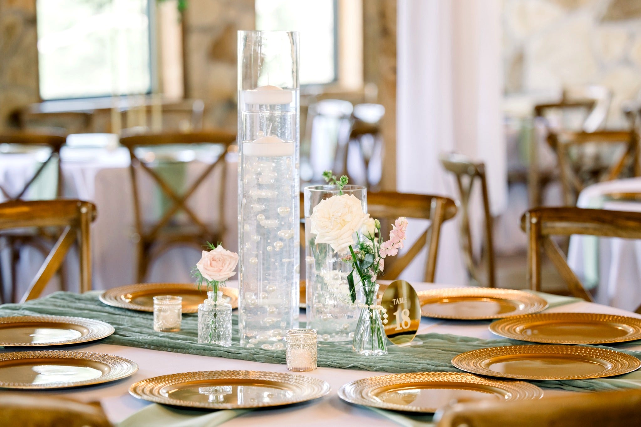 Soft White and Blush Garden Study — The Springs, Alvarado