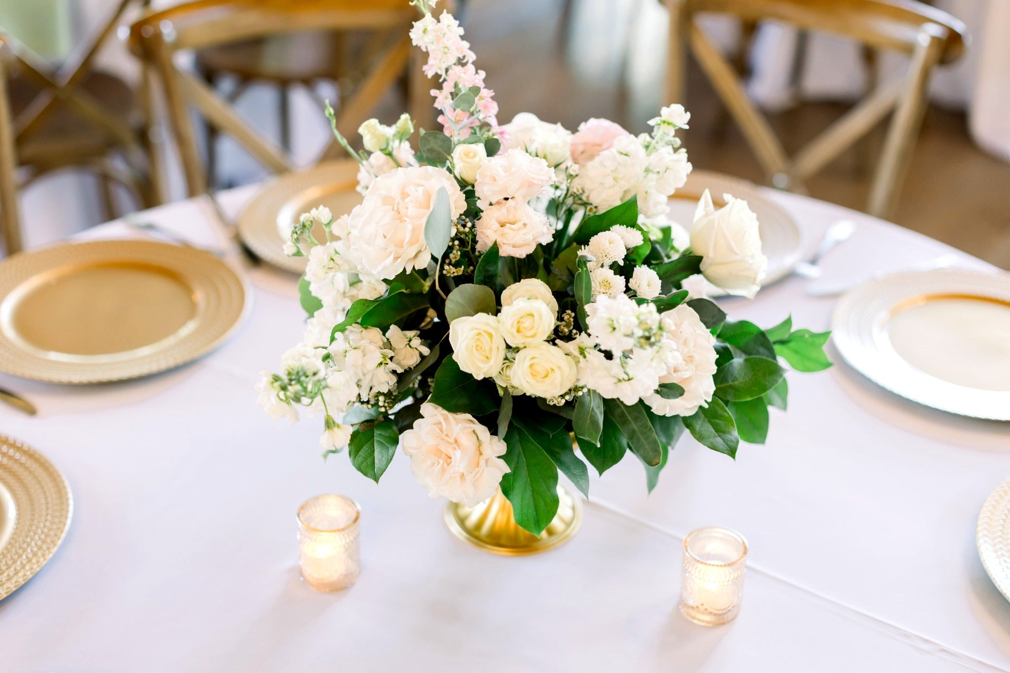 Soft White and Blush Garden Study — The Springs, Alvarado