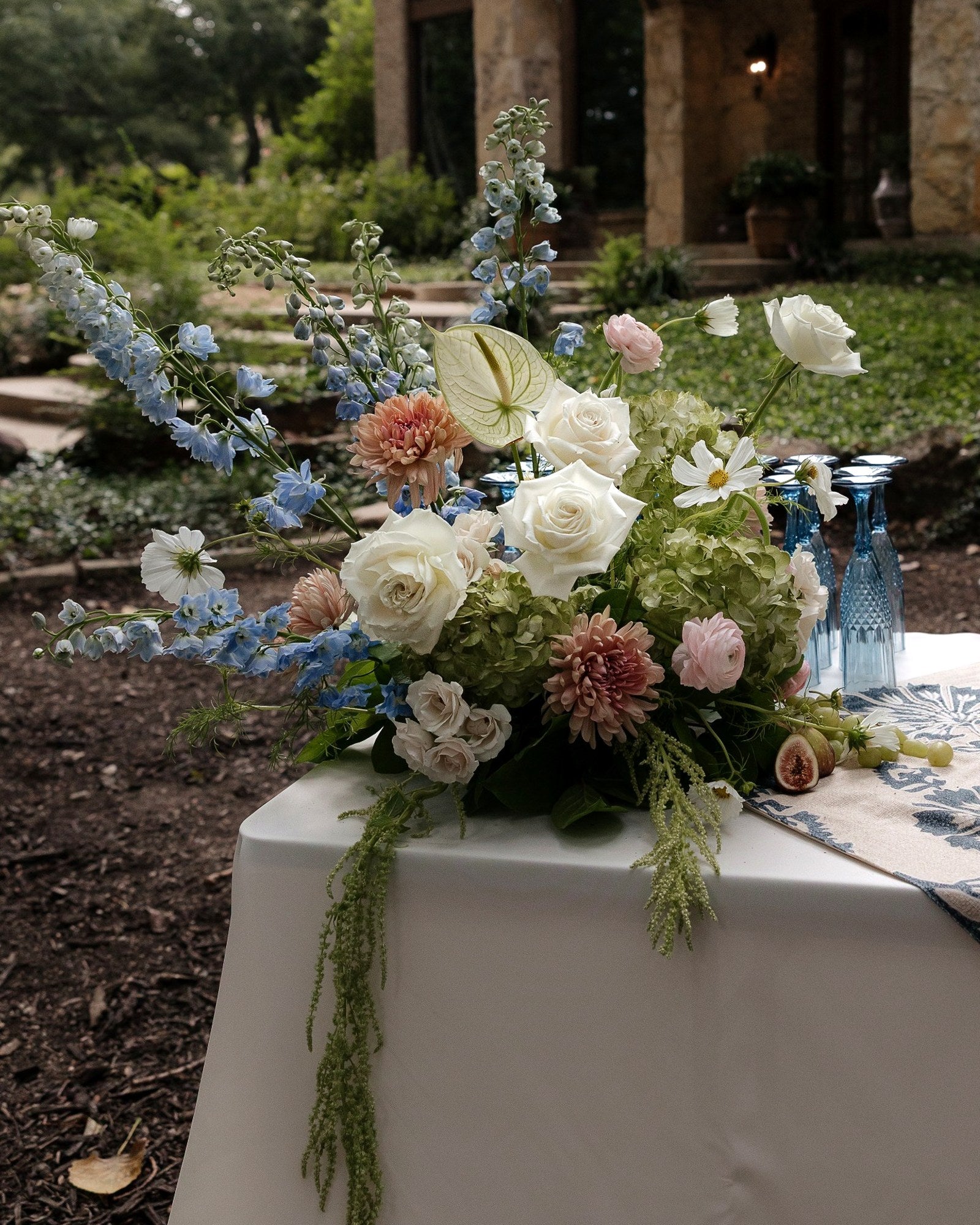 Soft Pastel Garden Study with Fruit Accents — The Springs, Waxahachie